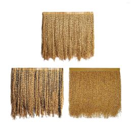 Decorative Flowers Straw Roof Thatch Roofing Good Toughness Fireproof Synthetic For Party Decoration Outdoor Hut Fence Patio