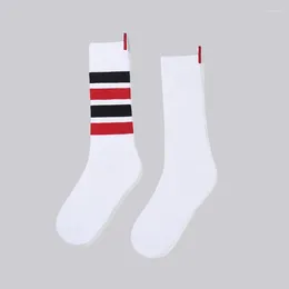 Men's Socks Daily Basic Striped Design Stretch Rib Long Middles Length Spring Autumn Winter Cotton Casual Male