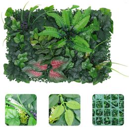 Decorative Flowers Green Wall Decoration Office Fake Plant Panel Nomes Decorations Christmas Plastic Artificial Lawns