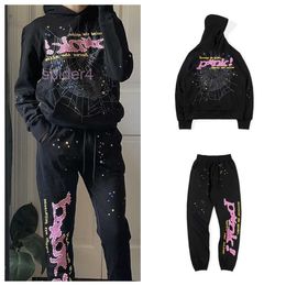 555 Spider Hoodie Sp5der Worldwide Pink Young Thug Sweater Men's Woman Nevermind Foam Print Pullover Clothing 8S79