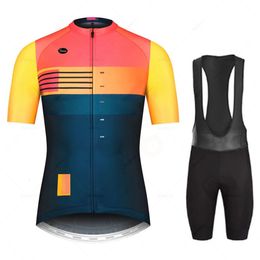 Pro Team Cycling Jersey Sets Men Bib Shorts Bicycle Short Sleeve Bicicleta Clothing Bike Maillot Ciclismo Hombre Black 240113