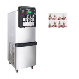 High Quality Floor Over Night Keep Fresh Wash 3 Flavours 8 shapes Serve Soft/Automatic Machine/Yogurt Ice Cream Machine