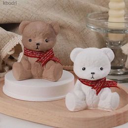 Craft Tools 3D Cute Teddy Bear Silicone Candle Mold DIY Handmade Animal Scented Candle Soap Molds Plaster Resin Ice Cube Making Home Decor YQ240115