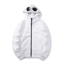 Men's Hoodies Sweatshirts Cp Hooded Jackets Windproof Storm Cardigan Overcoat Fashion Companys Hoodie Zip Fleece Lined Coat Men Glasses jacketCD5L