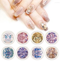 Nail Glitter Easy To Apply And Remove Sparkly Paillette Tips Pigment Versatile Decoration 3d Colourful Dust Manicure