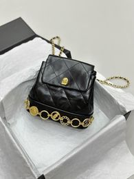 Luxus Frauenbeutel Clamshell -Kette Rucksack Designer 23B Mini Leder kleiner Rucksack Mode Umhängetasche Handtasche