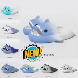 GAI GAI GAI Summer Home Women Shark Slippers Anti-skid EVA Solid Colour Couple Parents Outdoor Cool Indoor Household Funny Shoes Eur 36-45