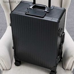 Suitcases New Japanese Aluminium Travel Luggage silent universal wheel pull bar box one nine open carry on suitcase boarding box 20 24 Q240115