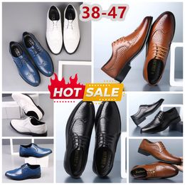 Model Formal Designer Dress Shoes Mens Black Blue Leather Shoes Pointed Toe party banquet suit Men's Business designer Shoes EUR 38-47