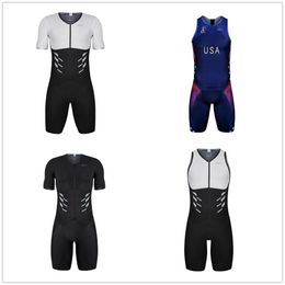 Sets ROKA Triathlon Suit Cycling Jersey Men 2022 Cycling Skinsuit Jumpsuit Short Sleeve Summer Cycling Tights Outdoor Team Sleeveless