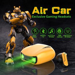 Earphones Air Car Hornet True Wireless Bluetooth 5.0 Earphone For Bumblebee Low Latency Earbuds Stereo Surround Sound Gaming Headsets