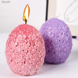 Craft Tools Carving Flower Egg Candle Silicone Mold DIY Catharanthus Ball Making Kit Aromath Soap Plaster Resin Cake Baking Molds Home Decor YQ240115