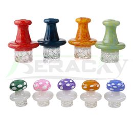 Beracky Cyclone Vortex Spinning Mushroom Glass Carb Cap 29mmOD Heady Auto Spinner Caps For Full Weld Beveled Edge Quartz Banger Nails Glass Bongs Water Pipes Dab Rigs