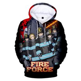 Japanese Anime Fire Force Cosplay Costume Shinra Kusakabe 3D Printed Oversized Women men Hoodies Sweatshirts Casual Tracksuit2876