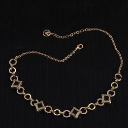 Necklace Glamour Fashion designer designs stainless steel thick chain necklace for women vintage gold plated for love in hand Jewelry