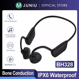 Earphones Bone Conduction Earphones Bluetooth Wireless Waterproof Comfortable Wear Open Ear Hook Not Inear Light Weight Sports Headphones