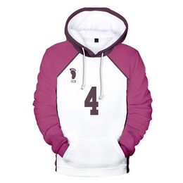 Anime Haikyuu Cosplay Costume Shiratorizawa Academy Volleyball Club Ushijima Wakatoshi Tendo Satori 3D Hoodies Sweatshirt Men Hood273e