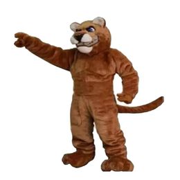 Professional factory Halloween Leopard Panther Cat Cougar Mascot Costume Clothing Carnival Adult Fursuit Cartoon Dress309d