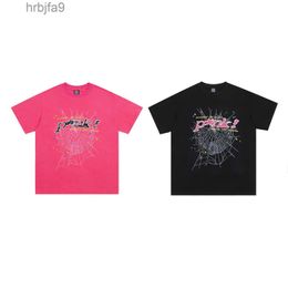 Men t Shirt Pink Young Thug Sp5der 555555 Mans Women Quality Foaming Printing Web Pattern 555 Fashion Top Tees 24ss1N3U1N3U 1N3UJXMR JXMR