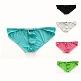 Underpants 5Pcs Sexy Underwear For Men Gay Ropa Interior Hombre Translucent Men's Briefs Buckle Sissy Panties Cuecas Homem Masculinas