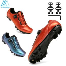 Footwear Li Xun Ming Bike Mtb Car Shoes Men Professional Cycling Road Bike Shoes Nonslip Cleat Speed Racing Shoes Flat Sports Shoes New