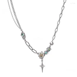 Pendant Necklaces Titanium Steel Cross Necklace Not Susceptible To Allergies Black Jewelry Sweater Chain Party