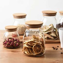 Food Storage Organization Sets Candy Jar For Tea Leaf ut Spices Glass Bamboo Cover Container Glass Jars With Lids Cookie Jar Kitchen Jars And Lids Wholesalevaiduryd