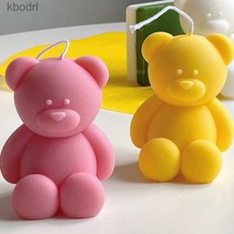 Craft Tools 3d Cute Cartoon Bear Silicone Candle Mould Resin Gypsum Ice Cube Baking Mould Bedroom Decor Birthday Party Gifts Wedding Souvenirs YQ240115