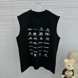 Balenciaiga T Shirt Mens Designer Sleeveless Herringbone Vest T Shirt Female Letter Printed Casual Vest Couple Luxury Tshirt Fashionable Top Asian Size