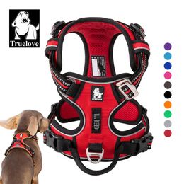 Truelove Front Nylon Dog Harness No Pull Vest Soft Adjustable Safety Harness For Dog Small Large Running Training French Bulldog 240115
