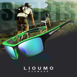 Sunglasses LIOUMO Classic Outdoor Sports Polarised Men Coating Lens Cycling MTB Sun Glasses For Women Anti-Glare Lunette Soleil