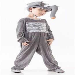 New style the 2018 children Cosplay Grey elephants Brown lion Suitable for boys and girls Stage costume Long style dancing clothe215Y