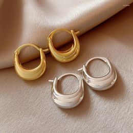 Hoop Earrings Light Luxury Design Korean Ins Metal U-shaped Ear Buckle For Women Fashion Elegant Jewelry