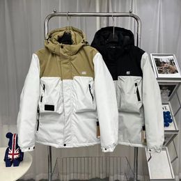 Casacos masculinos parkas femininos jaquetas acolchoadas com capuz casaco de algodão ao ar livre moda casual espessado tops quentes penas à prova de vento sobretudo de inverno jaqueta puffer