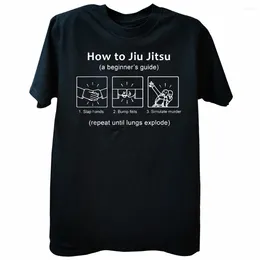 Men's T Shirts Novelty BJJ Gifts Beginner Funny Brazilian Jiu Jitsu Guide Graphic Cotton Streetwear Short Sleeve Classic T-shirt
