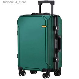 Suitcases New fashion trend 26 28 inch suitcase aluminum frame trolley case for men women 20 inch cabin suitcase 24 inch Travel Luggage Q240115