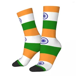 Men's Socks India Flag Women's Fashion Novelty Spring Summer Autumn Winter Middle Tube Gifts