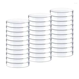 Plates 30 Pack Plastic Petri Dish 90X15mm Clear Dishes With Lids Culture Set For Science Projects School Laboratory