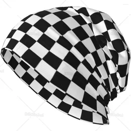 Berets Checkerboard Plaid Skull Cap Ancient Egyptian Warm Knit Hat Slouchy Beanie Hats Headwear Gift For Men Women