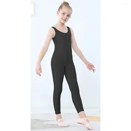 Stage Wear SPEERISE Girls One Piece Black Tank Unitards Ballet Leotards Sleeveless Tight Jumpsuit Dance Costumes Bodysuit