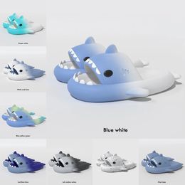 shark slides designer slides sandals mens womens Tie Dye bule haze rainbow fashion outdoor Novelty pantoufle Slippers Beach Indoor Hotel sports sneakers