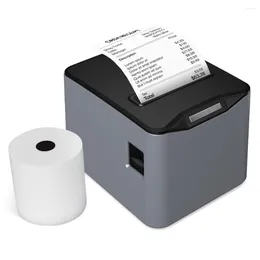 Bisofice Thermal Receipt Printer 80mm Desktop Direct Printing USB LAN Connexion High Speed With Auto Cutter Large Paper