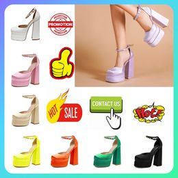 Designer Platform Luxury High Heels Dress Shoe for women patent leather Sexy style Thick soles Heel Increase height Anti slip wear resistant party