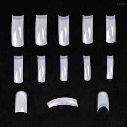 False Nails 100Pcs Tips Clear Natural Acrylic Fake Nail Full Coverag Gel Extension Art Manicure Accessories Tool