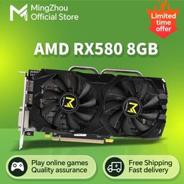Card RX 580 8G 256Bit 2048SP GDDR5 GPU Graphics Cards Gamer RX580 Radeon 8GB Mining Gaming placa 240113
