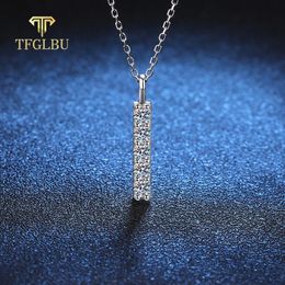 TFGLBU 0.5CTTW Certified Excellent Cut Pendant for Women S925 Sterling Silver Necklace Elegant Shiny Diamond Jewellery 240115