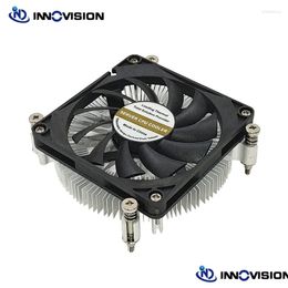 Fans Coolings Computer Thin Active Cpu Cooler Suit For Intel Lga755 1150 1151 1155 1156 1200 Aluminium Heatsink With Cooper Drop Delive Otway