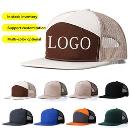 Trucker Hats Logo Custom Baseball Caps Hip Hop Adjustable 7 Panels Snapback Embroidery Printing Logo Spring Summer Sun Visor