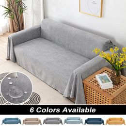 Waterproof Sofa Blanket Multipurpose Solid Colour Furniture Cover Durable Fabric Dustproof Antiscratch Home Living Room Decor 240115