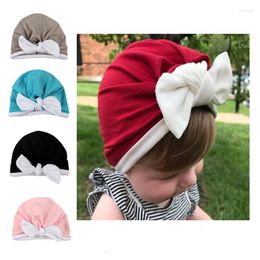 Hats Born Baby Girl Toddler Comfy Bowknot Cap Beanie Hat Super Soft Cotton Assorted Colors Bow Kids